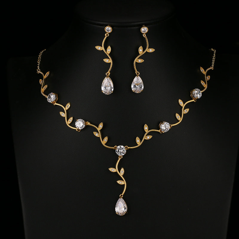 Unbe-leaf-ably Stunning Crystal Accented Textured Metal Leaf Statement Necklace Earrings Set 14 3 Extender Pink Leaf Shades Of Pink Crystal Polished Silver Tone