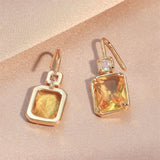 GEOMETRIC - Yellow Square Drop Earrings