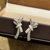 SOLA - Pavé Bow Stud Earrings