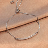 Rose Gold Plated Adjustable Cubic Zirconia Bracelet