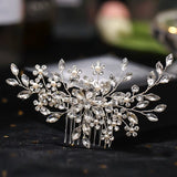 Flower and Pearl Hair Comb