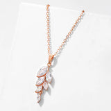 LEIGH - Marquise Cut Leaf Inspired  Pendant