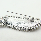Crystal Leaf Brooch