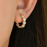 PURA - Bezel Set Hoops