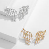 Pear Cut Drop Pierced Earrings