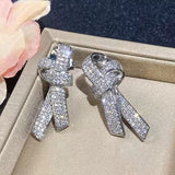 SOLA - Pavé Bow Knot Stud Earrings