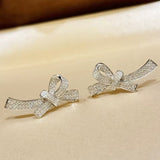SOLA - Pavé Bow Stud Earrings