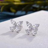 LEIGH - Butterfly Marquise Cut Stud Earrings