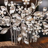 Flower and Pearl Hair Comb