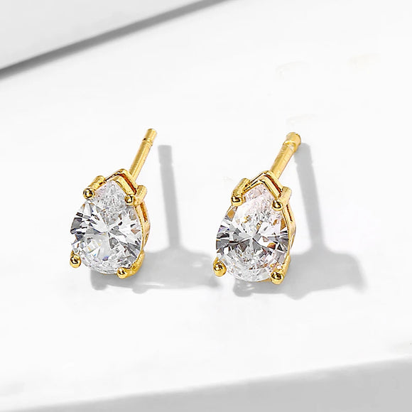 Bardot - Pear Cut Pierced Stud Earrings