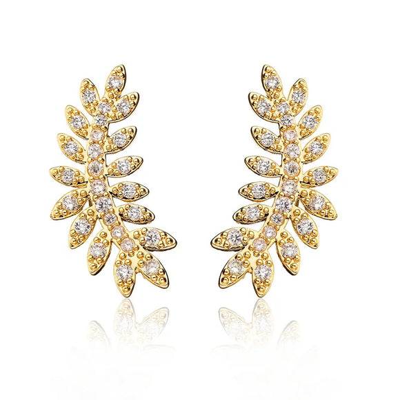 Olivia - Leaf Inspired Pierced Earrings