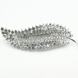 Crystal Leaf Brooch