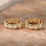 PURA - Bezel Set Hoops