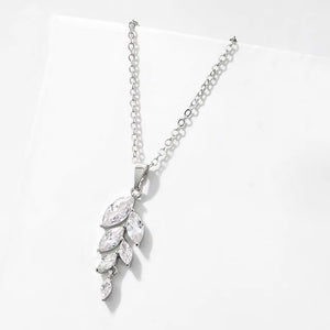 LEIGH - Marquise Cut Leaf Inspired  Pendant
