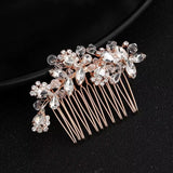 Crystal Flower Hair Comb