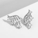 Pear Cut Drop Pierced Earrings