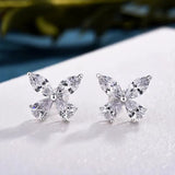 LEIGH - Butterfly Marquise Cut Stud Earrings