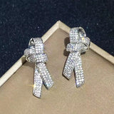 SOLA - Pavé Bow Knot Stud Earrings