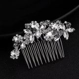 Crystal Flower Hair Comb