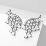 Pear Cut Drop Pierced Earrings