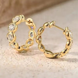 PURA - Bezel Set Hoops