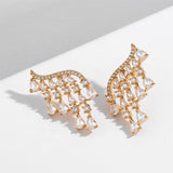 Pear Cut Drop Pierced Earrings