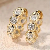 PURA - Bezel Set Hoops