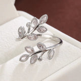 OLIVIA - Leaf Inspired Adjustable Ring