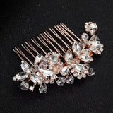 Crystal Flower Hair Comb