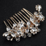 Crystal Flower Hair Comb