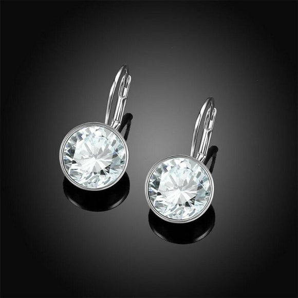 Bella Platinum Plated Pierced Earrings