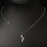 LEIGH - Marquise Cut Leaf Inspired Delicate Pendant