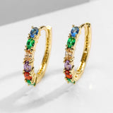 GARLAND - "Rainbow" Oval Cut Minimalist Hoop Earrings