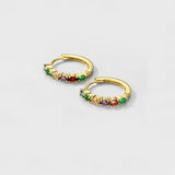 GARLAND - "Rainbow" Oval Cut Minimalist Hoop Earrings