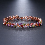 LEIGH - Marquise Cut Leaf Inspired Bracelet