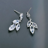 LEIGH - Marquise Cut Petal Drop Earrings