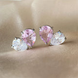 LAMOUR - Pink Heart Earrings