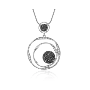 Stardust Circle Long Necklace & Pendant