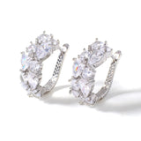 GOCCIA - Pear and Solitaire Cut Pierced Earrings