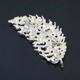 Crystal Leaf Brooch