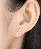 Delicate Snowflake Pierced Earrings