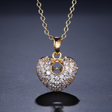 Luxury Pavé Heart Pendant Necklace