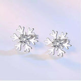 Delicate Snowflake Pierced Earrings