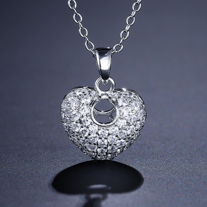 Luxury Pavé Heart Pendant Necklace