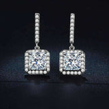 KELLY - "Gigi" Square Cut Drop Pierced Earrings