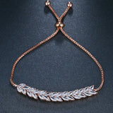 HARLOW - "Jean" Marquise Cut Leaf Inspired Adjustable Bracelet