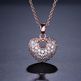 Luxury Pavé Heart Pendant Necklace