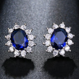 Oval Stud Pierced Earrings