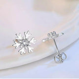 Delicate Snowflake Pierced Earrings