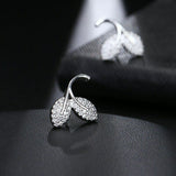 Delicate Double Leaf Inspired Pierced Earrings